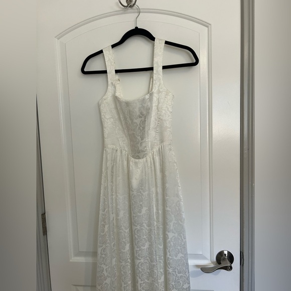 SHOW ME YOUR MUMU Weddings Nina Midi Dress Luxe White Rose Size Small NWOT $218 - Picture 7 of 15
